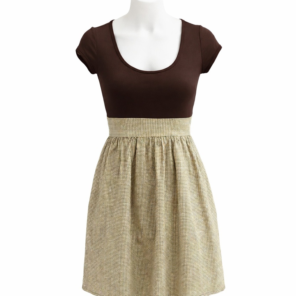 Brown and Cream Dress